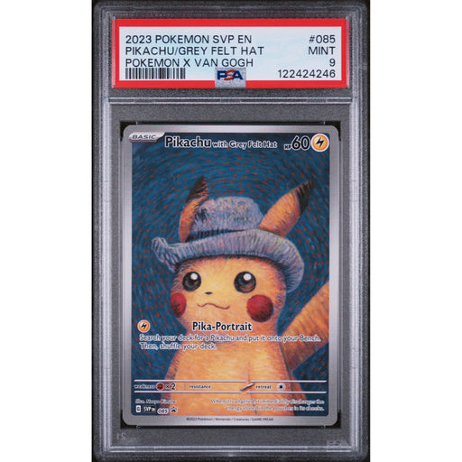 Pokémon TCG: Pikachu Grey Felt Hat #085 PSA 9-122424246