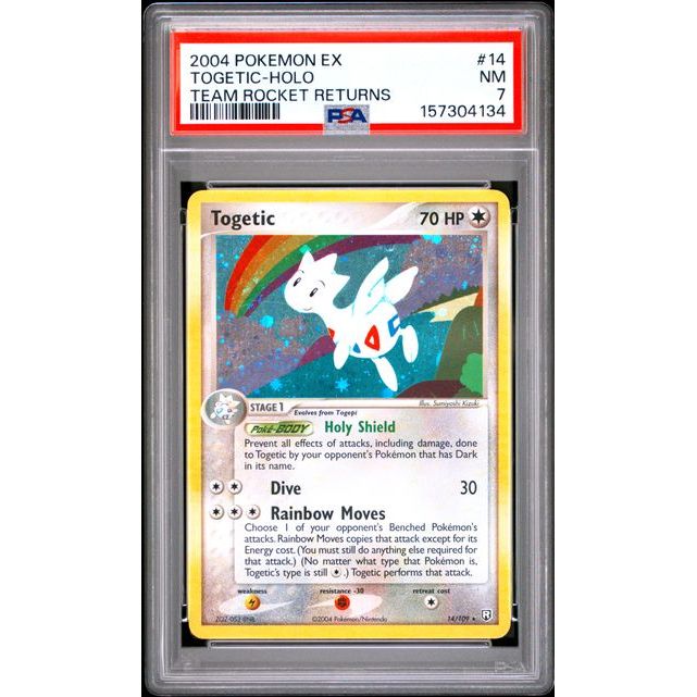 Pokémon TCG: Togetic holo #14 PSA 7 - Team Rocket Returns