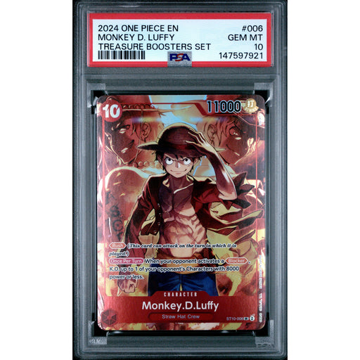 One Piece TCG: Monkey D. Luffy #006 PSA 10-147597921
