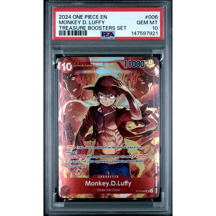 One Piece TCG: Monkey D. Luffy #006 PSA 10-147597921