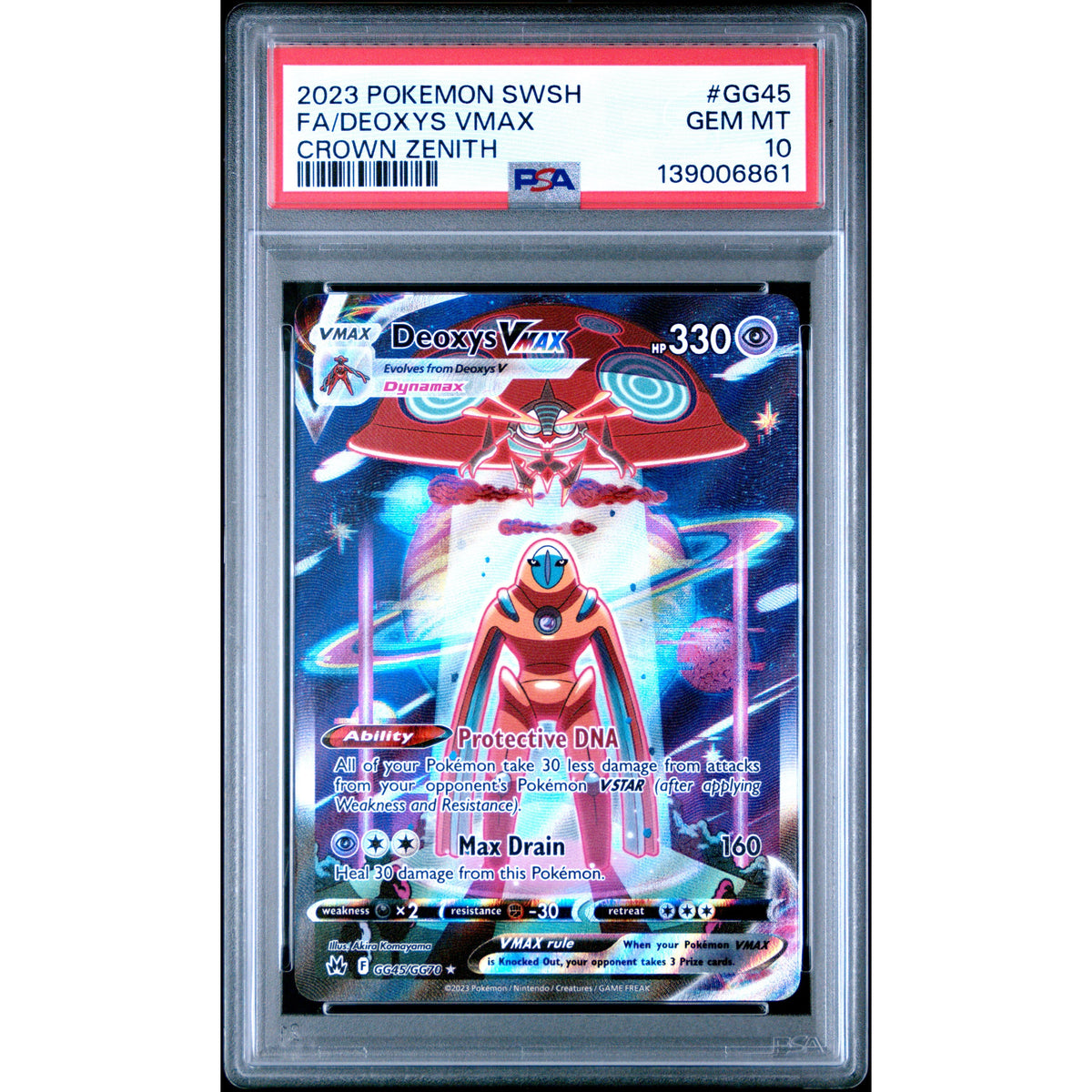 Pokémon TCG: Deoxys Vmax #GG45 PSA 10-139006861