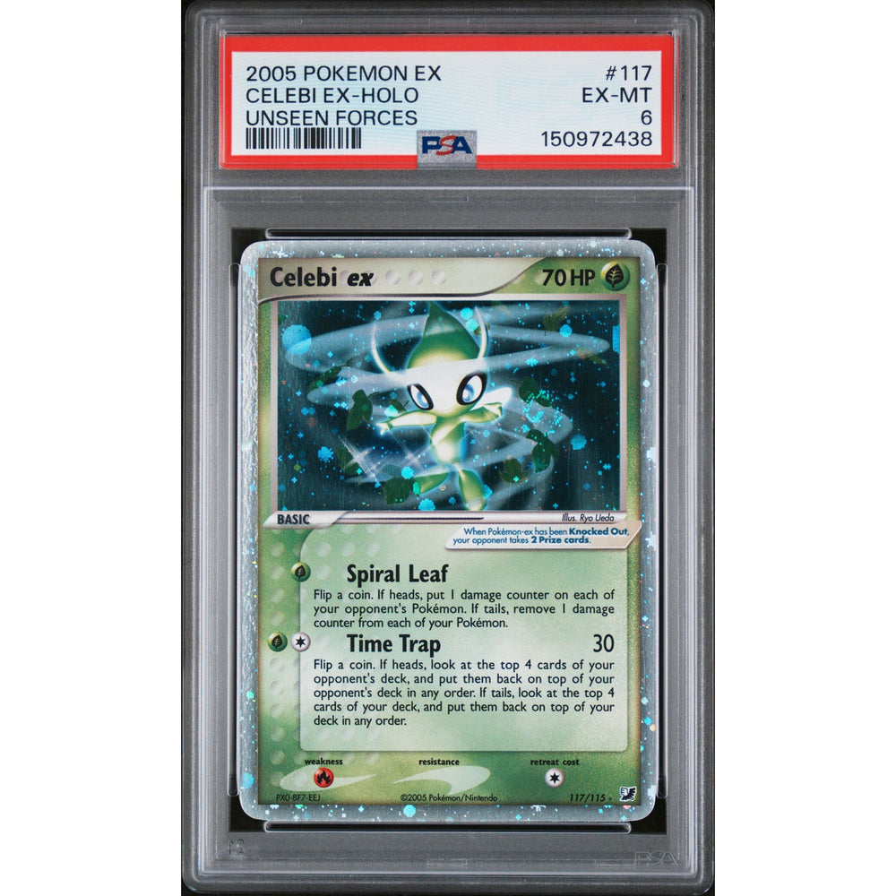 Pokémon TCG: Celebi Ex #117 PSA 6 Holo - Unseen Forces