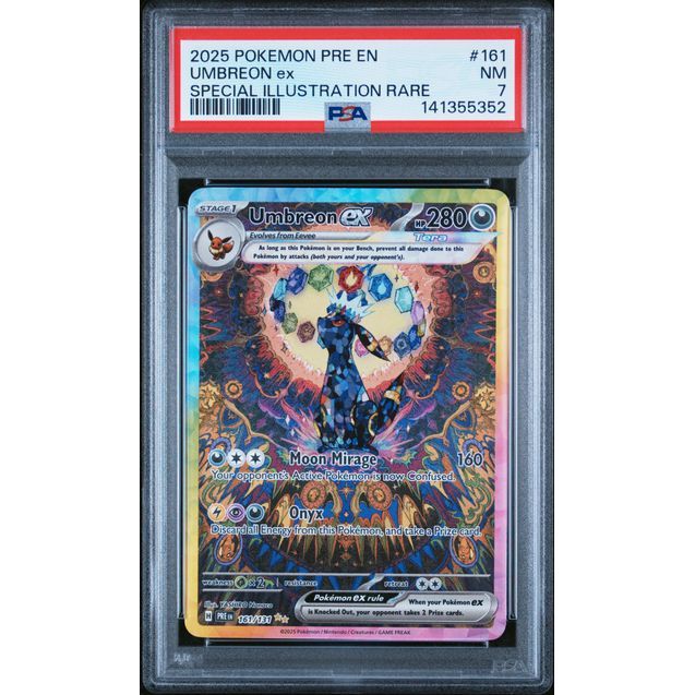 Pokémon TCG: Umbreon Ex #161 PSA 7 - prismatisk evolutions