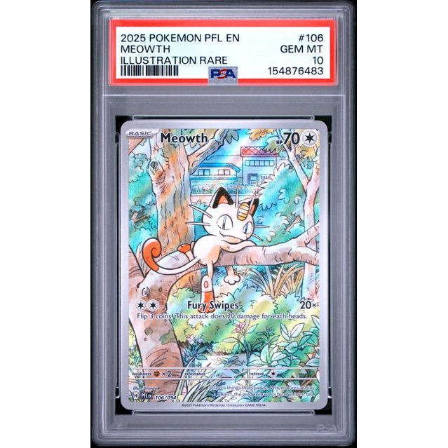 Pokémon TCG: Meowth #106 PSA 10-154876483