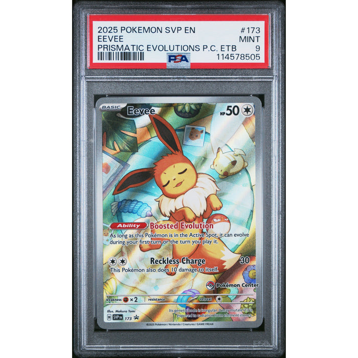 Pokémon TCG: Eevee 173 PSA 9 - Pokemon Center