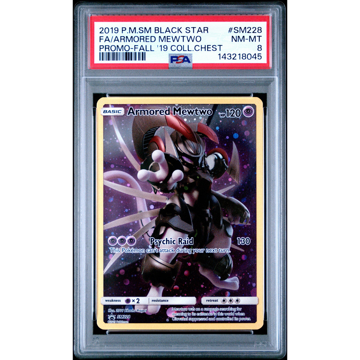 Pokémon TCG: Armored Mewtwo SM228 PSA 8-143218045