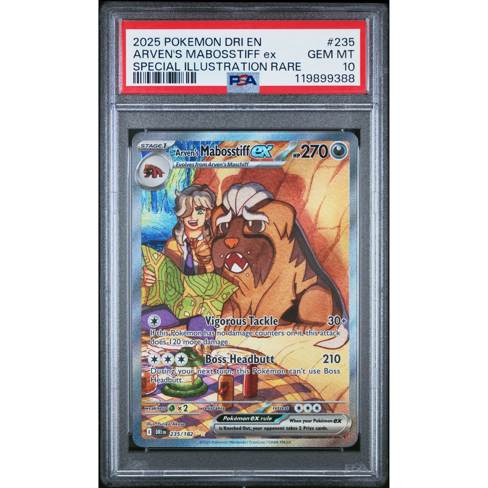 Pokémon TCG: Arven's Mabosstiff Ex #235 PSA 10