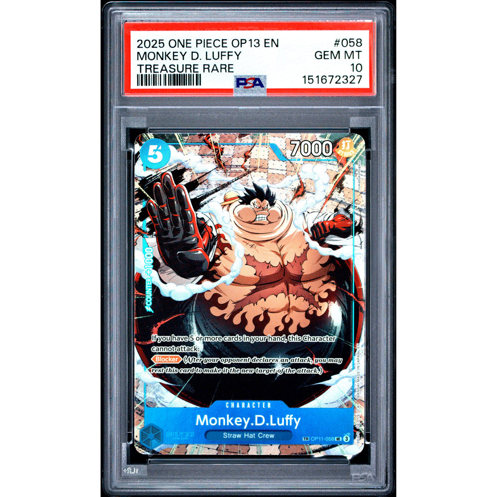 One Piece TCG: Monkey D. Luffy #058 PSA 10