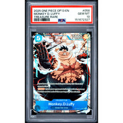 One Piece TCG: Monkey D. Luffy #058 PSA 10
