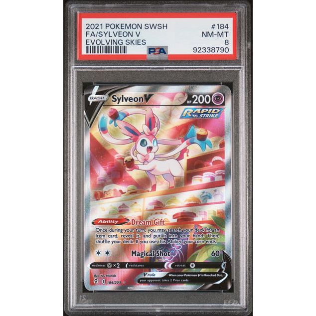 Pokémon TCG: Sylveon V #184 PSA 8-92338790