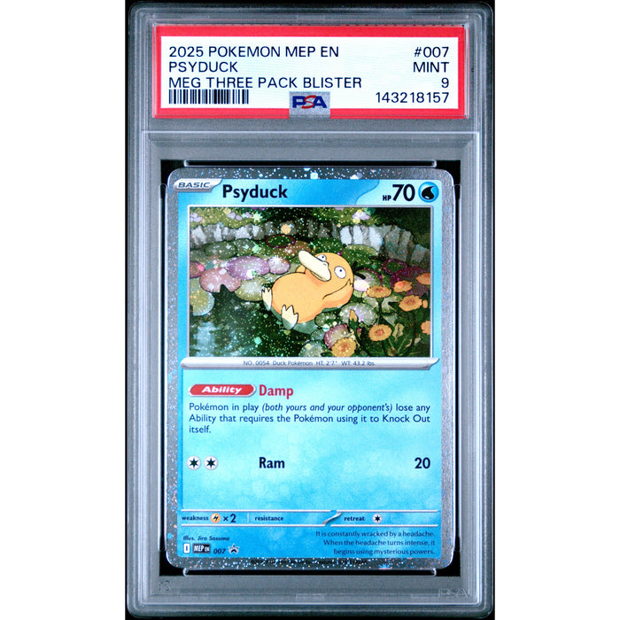 Pokémon TCG: Psyduck #007 PSA 9 - Mega Evolution Promo-143218157