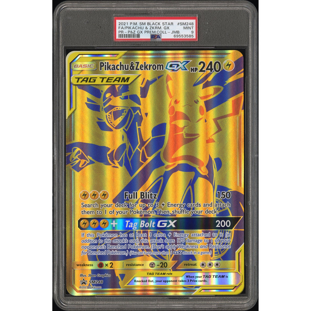 Pokémon TCG: Pikachu & Zekrom Gx #SM248 PSA 9 - Jumbo