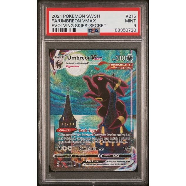 Pokémon TCG: Umbreon Vmax #215 PSA 9 - Evolving Skies