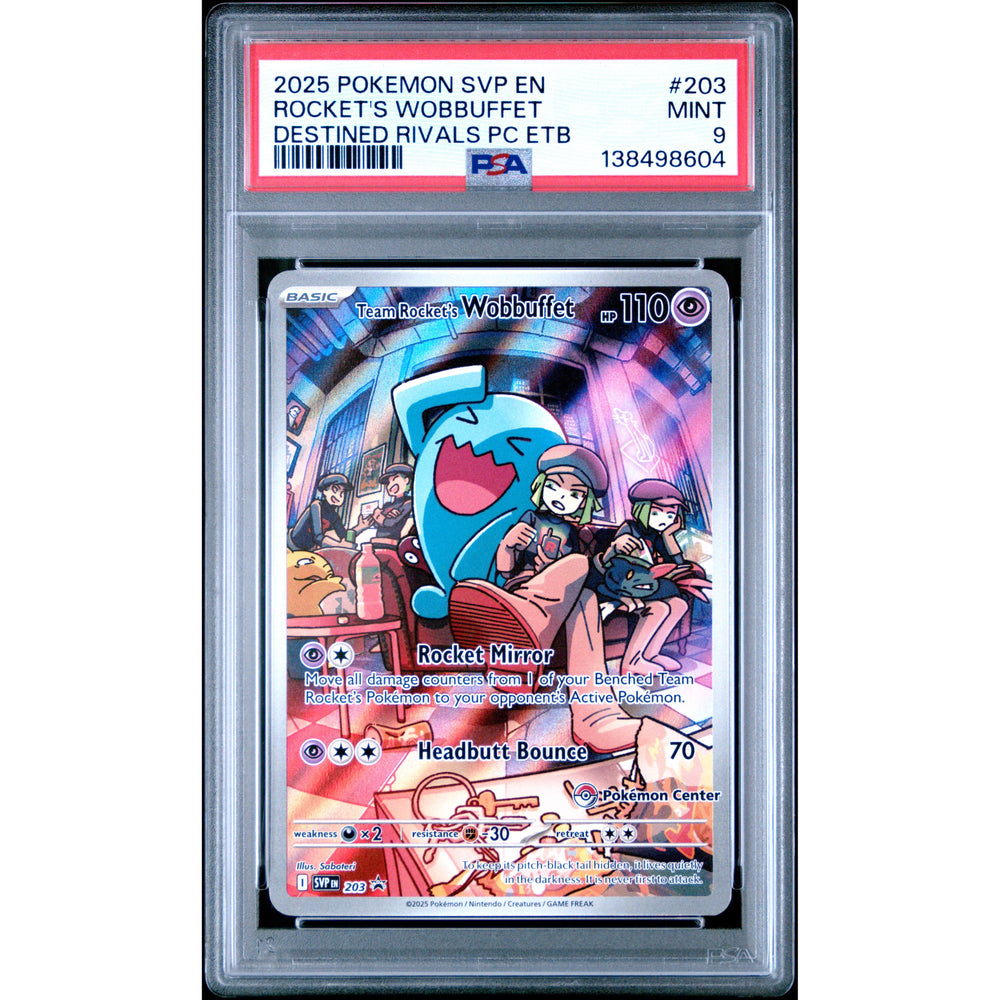 Pokémon TCG: Rocket's Wobbuffet #203 PSA 9 - Destined Rivals