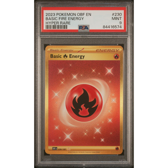 Pokémon TCG: Basic Fire Energy 230 PSA 9 - Obsidian Flames