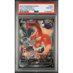 Pokémon TCG: Charizard V 154 PSA 8 - Brilliant Stars