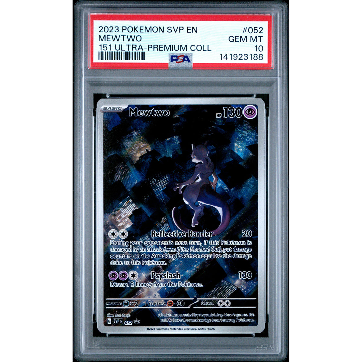 Pokémon TCG: Mewtwo #052 PSA 10-141923188