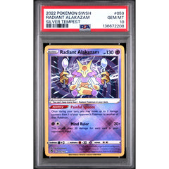 Pokémon TCG: Radiant Alakazam #059 PSA 10 - Silver Tempest