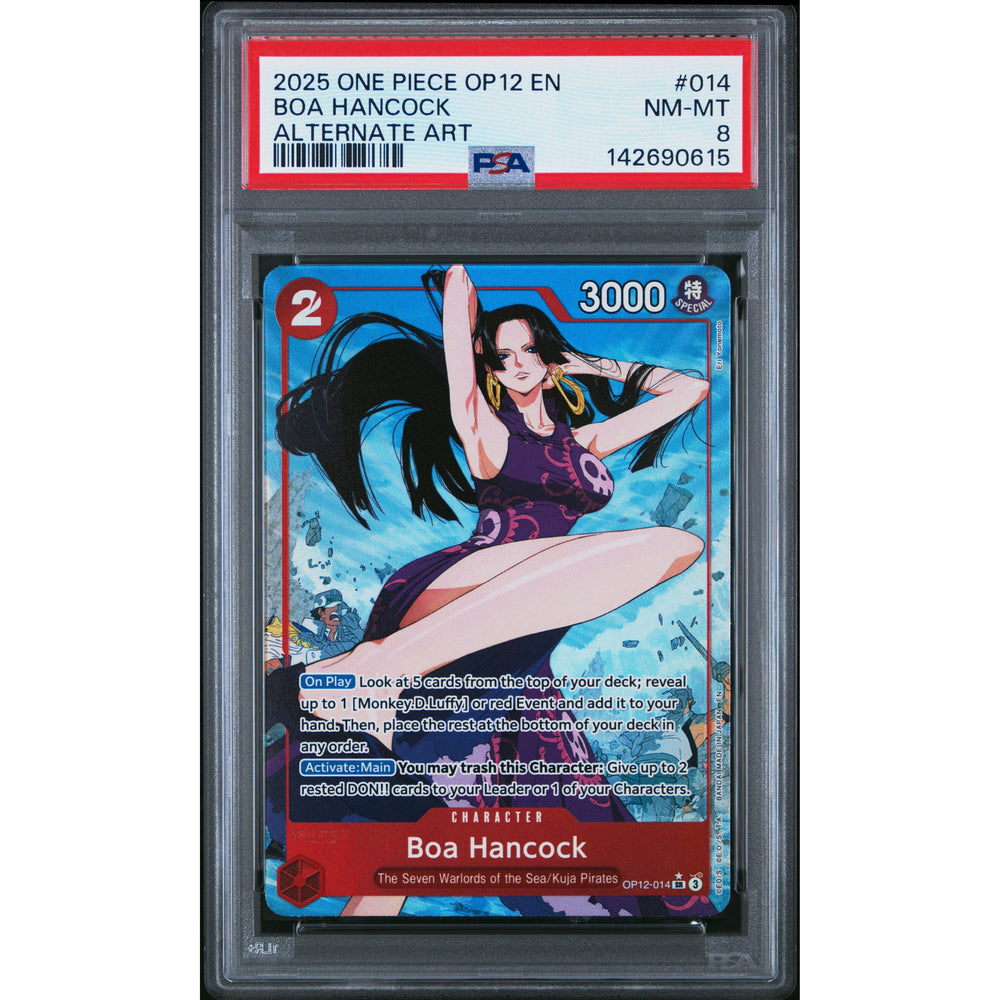 One Piece TCG: Boa Hancock #014 PSA 8