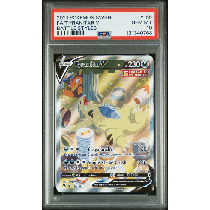 Pokémon TCG: Tyranitar V 155 PSA 10 - Battle Styles