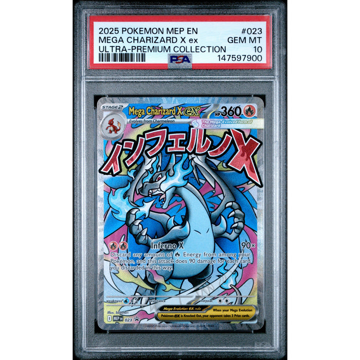Pokémon TCG: Mega Charizard X Ex #023 PSA 10 - Mega Evolution Promo-147597900