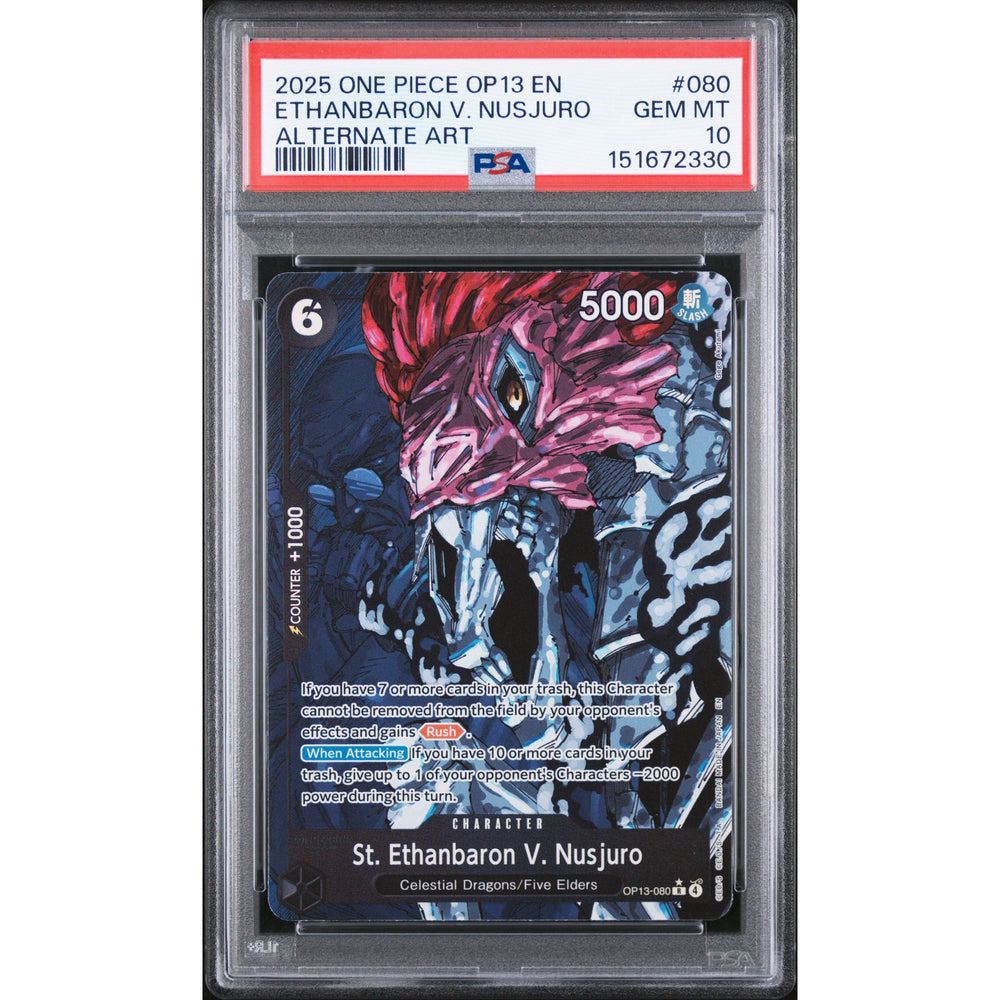 One Piece TCG: Ethanbaron V. Nusjuro #080 PSA 10
