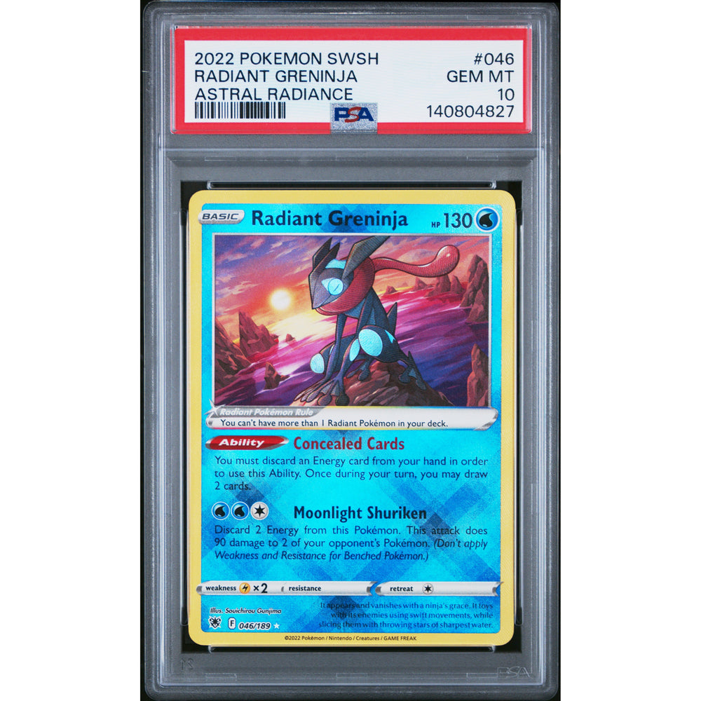 Pokémon TCG: Radiant Greninja #046 PSA 10 - Astral Radiance