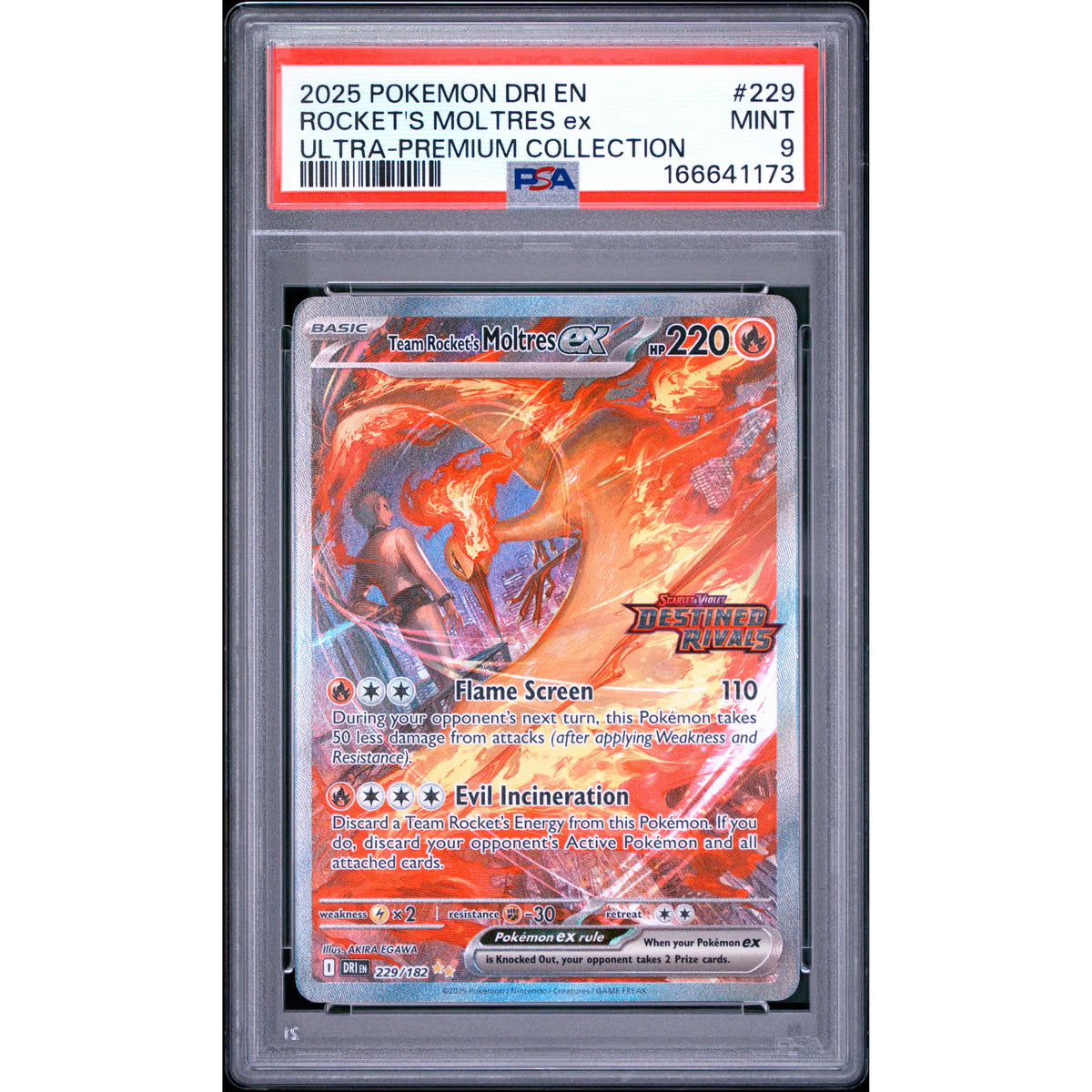 Rocket's Moltres ex #229 PSA 9 – Destined Rivals | Rogerz.dk