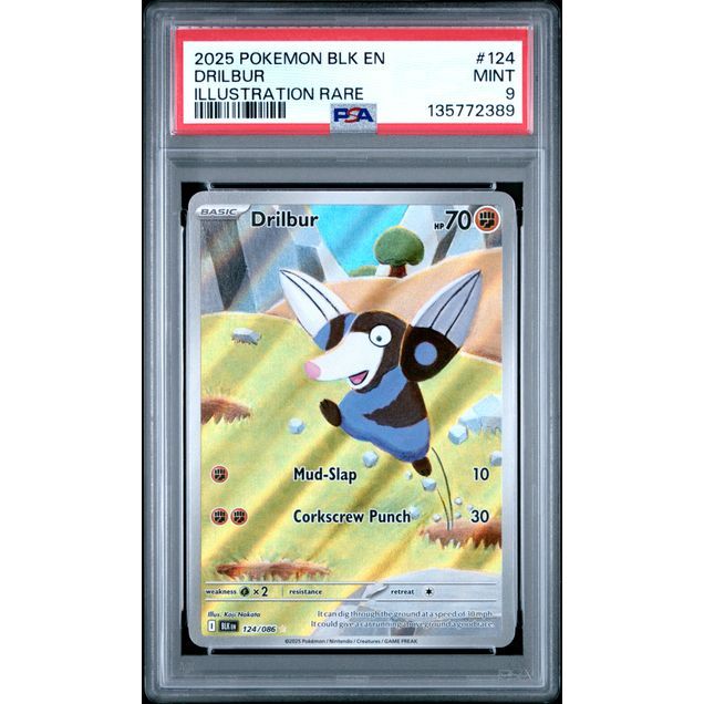Pokémon TCG: Drilbur #124 PSA 9-135772389