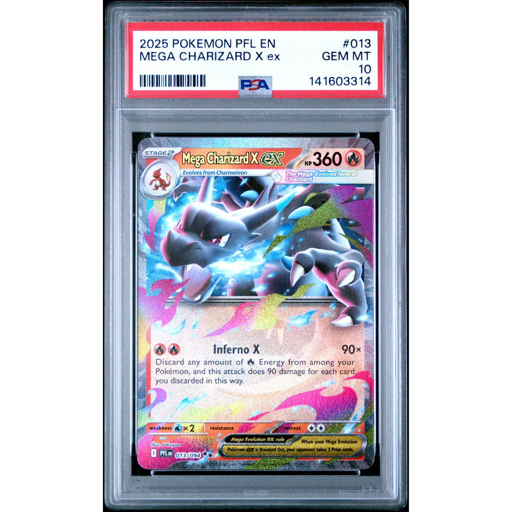 Pokémon TCG: Mega Charizard X Ex #013 PSA 10