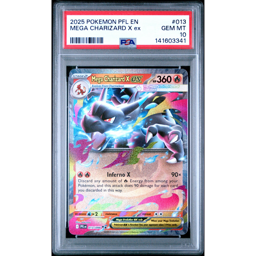 Pokémon TCG: Mega Charizard X Ex #013 PSA 10