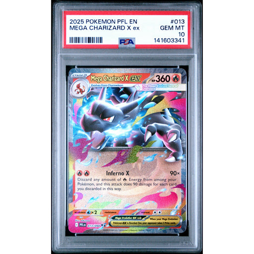 Pokémon TCG: Mega Charizard X Ex #013 PSA 10-141603341