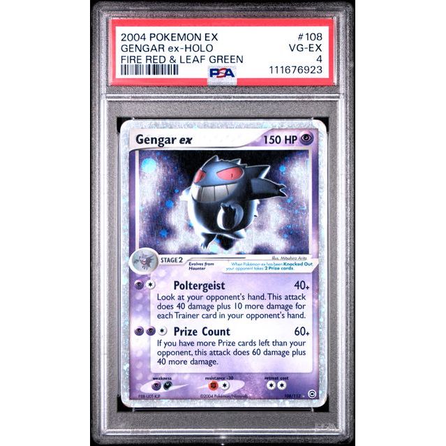 Pokémon TCG: Gengar Ex Holo #108 PSA 4-111676923