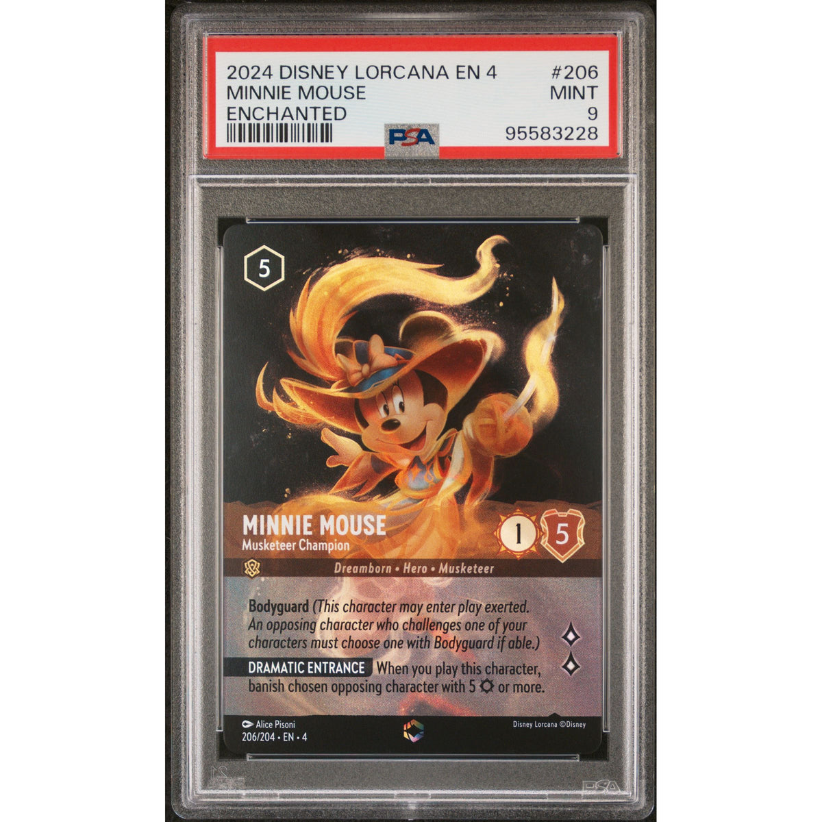 Lorcana: Minnie Mouse #206 PSA 9-95583228