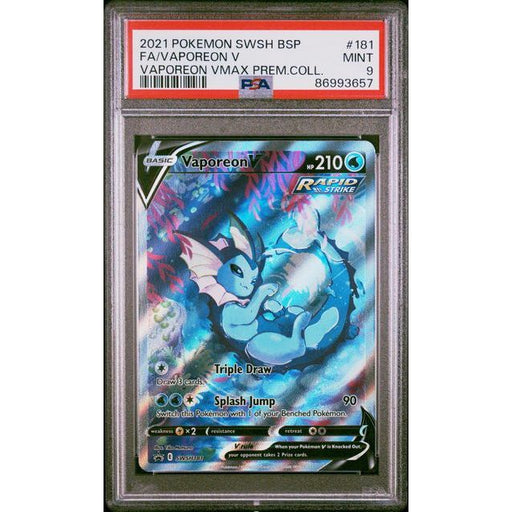 Pokémon TCG: Vaporeon V #181 PSA 9-86993657