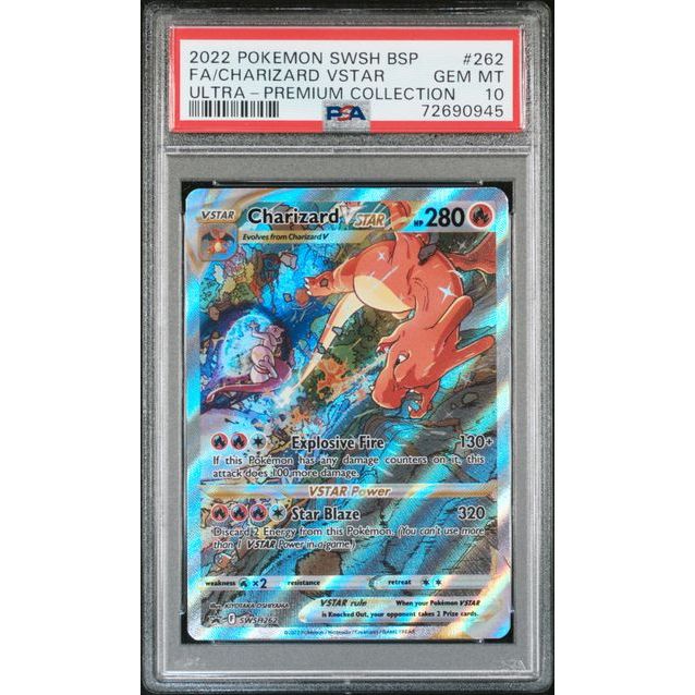 Pokémon TCG: Charizard Vstar #262 PSA 10 - Sword & Shield Black Star Promo
