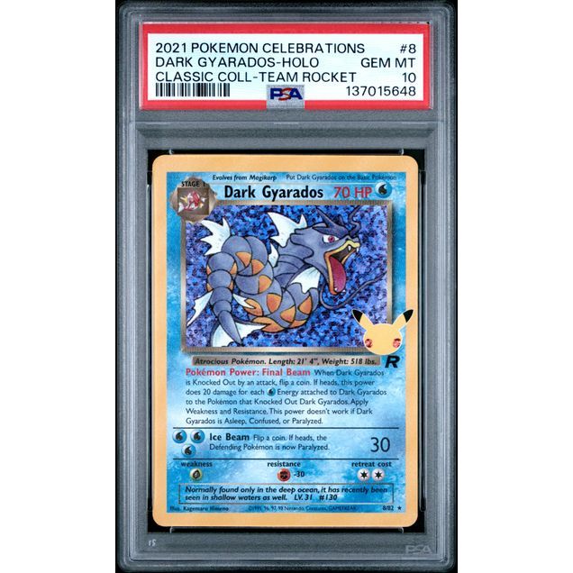 Pokémon TCG: Dark Gyarados Holo #8 PSA 10-137015648