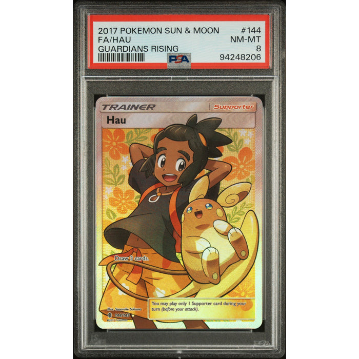 Pokémon TCG: Hau #144 PSA 8 - Guardians Rising-94248206