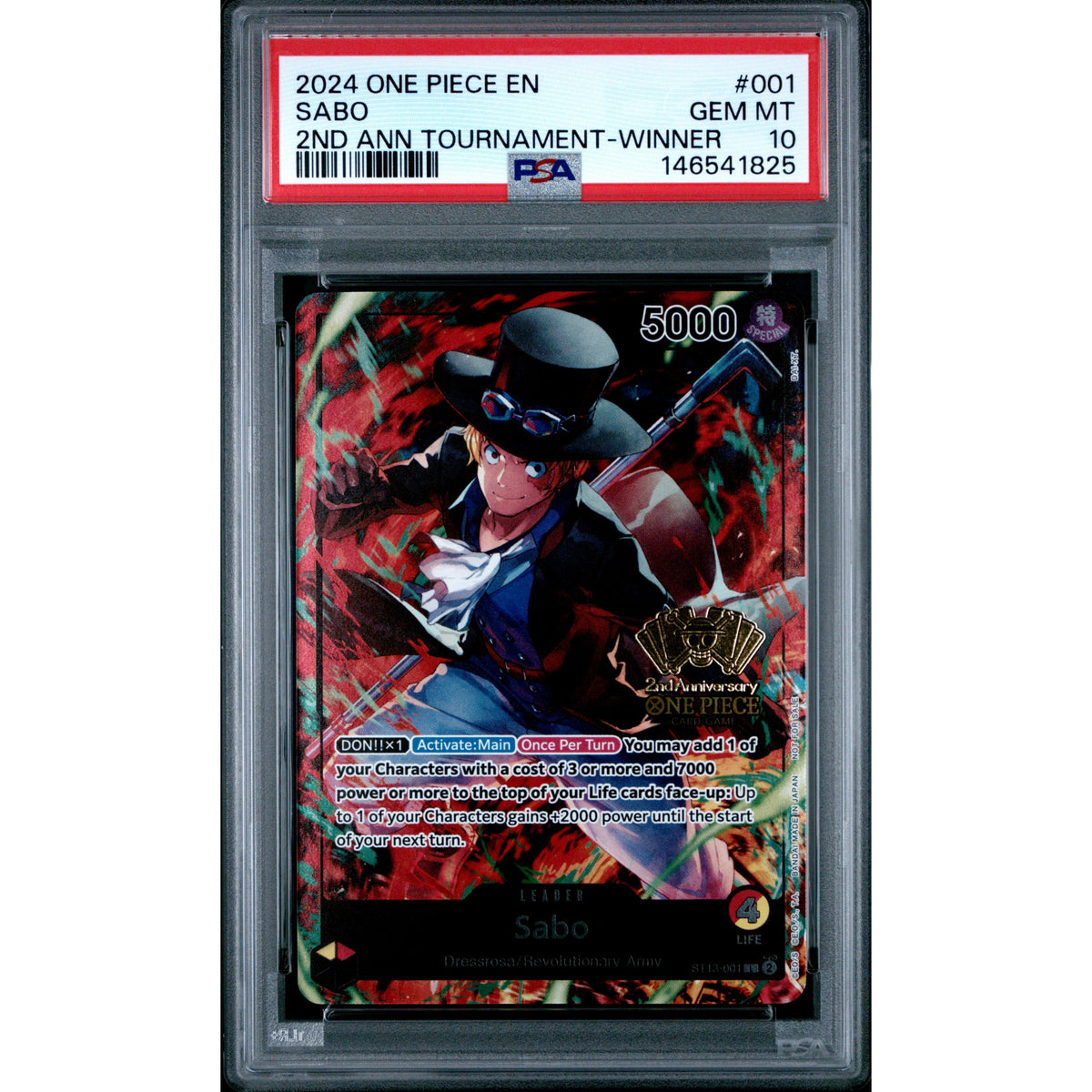 One Piece TCG: Sabo #001 PSA 10-146541825