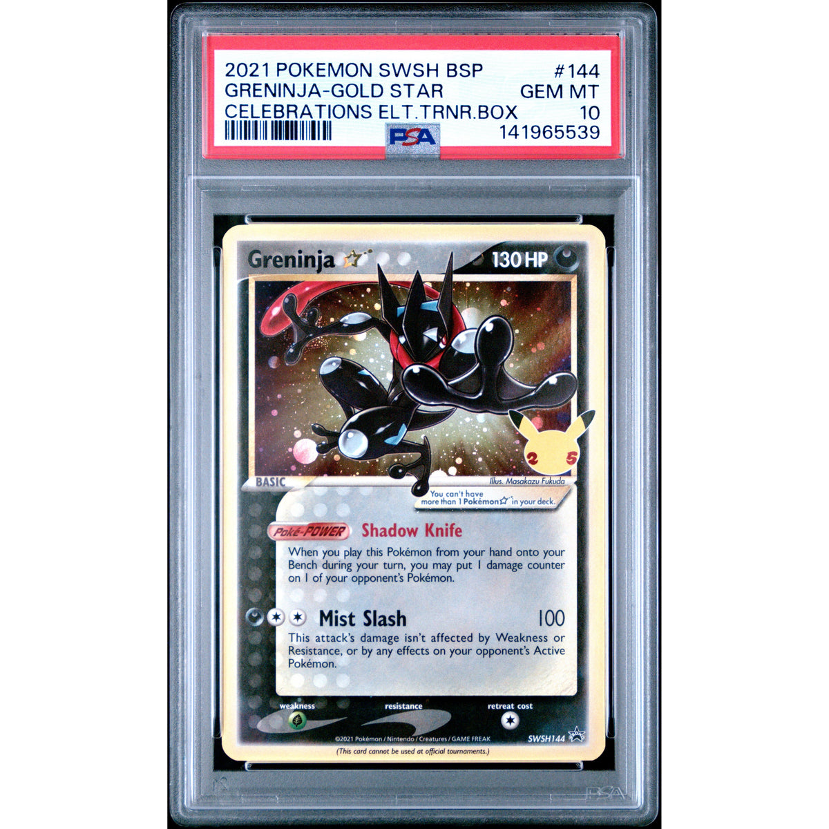 Pokémon TCG: Greninja Gold Star #144 PSA 10-141965539