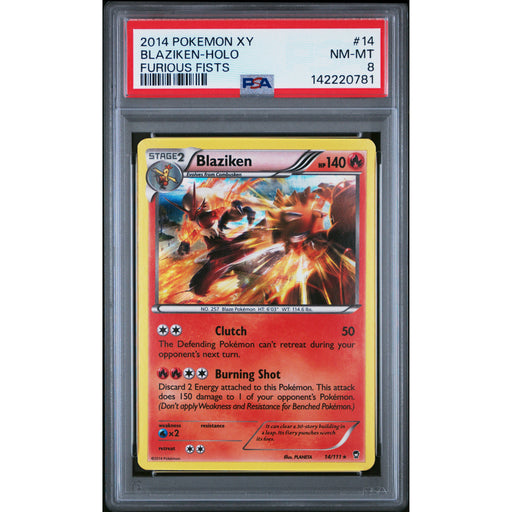 Pokémon TCG: Blaziken #14 PSA 8 Holo - Furious Fists-142220781