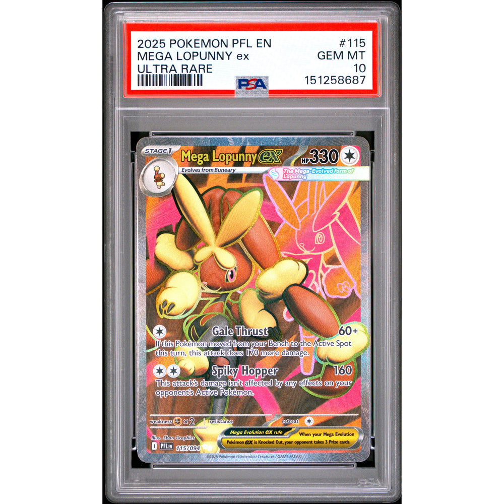 Pokémon TCG: Mega Lopunny Ex #115 PSA 10