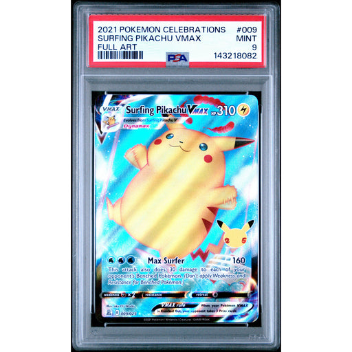 Pokémon TCG: Surfing Pikachu Vmax #009 PSA 9 - Celebrations-143218082