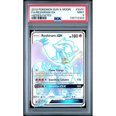 Pokémon TCG: Reshiram Gx #SV51 PSA 9 - Hidden Fates Shiny Vault