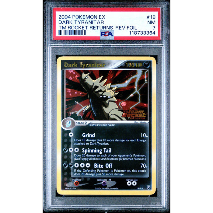 Pokémon TCG: Dark Tyranitar 19 PSA 7 Team Rocket Returns