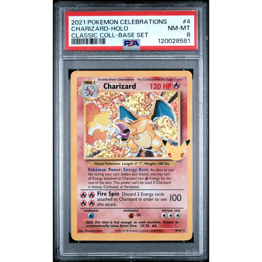 Pokémon TCG: Charizard #4 PSA 8 Holo - Celebrations