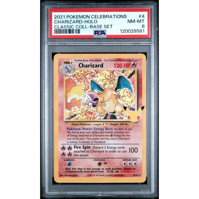 Pokémon TCG: Charizard #4 PSA 8 Holo - Celebrations