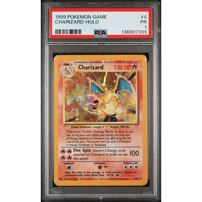 Pokémon TCG: Charizard #4 PSA 1 Holo - Base Set-136807399