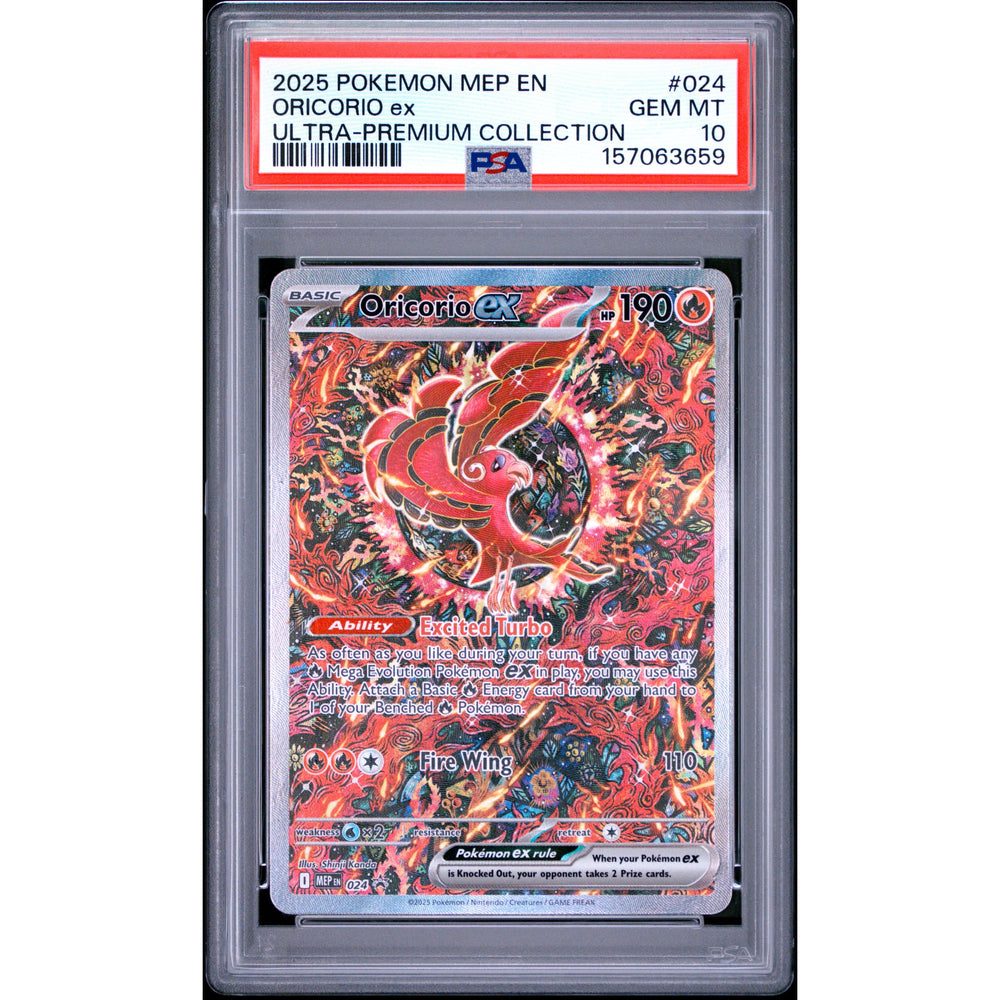 Pokémon TCG: Oricorio Ex #024 PSA 10 - Mega Evolution Promo
