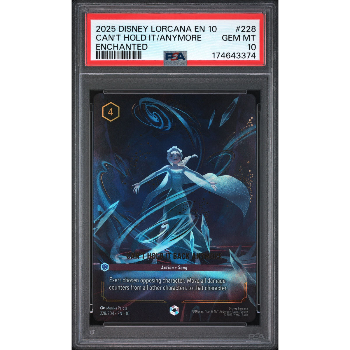 Lorcana: Can't Hold It Back Anymore #228 PSA 10-174643374